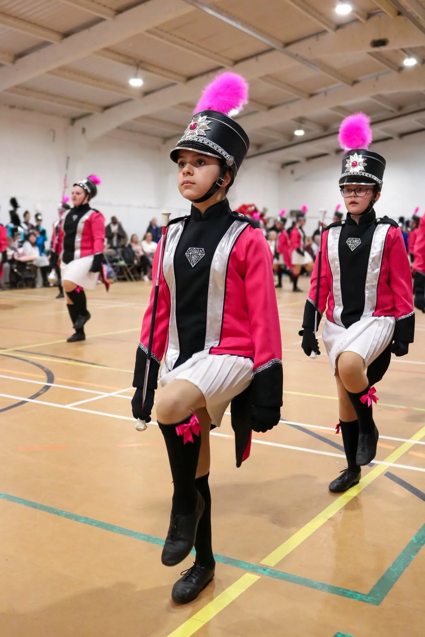 Diamond Twirlers majorettes performing